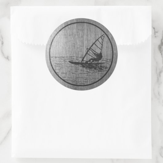 Windsurfing Runder Aufkleber (Tasche)