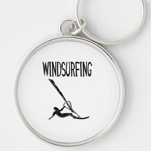 windsurfing schwarzer Sport des Textes v3 windsurf Schlüsselanhänger (Vorne)