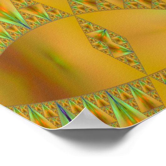 Windsurfing Sierpinski Triangle Fraktal Art Collec Poster (Ecke)