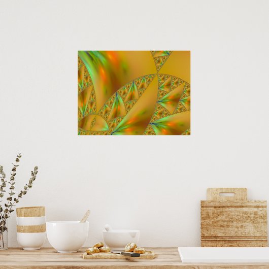 Windsurfing Sierpinski Triangle Fraktal Art Collec Poster (Küche)