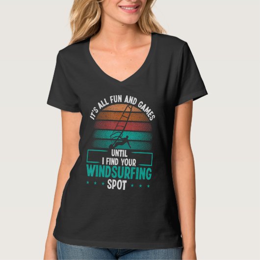 Windsurfing Spot Windsurf Board Funny Windsurfer S T-Shirt (Vorderseite)