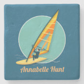 Windsurfing Stone Untersetzer (Vorderseite)