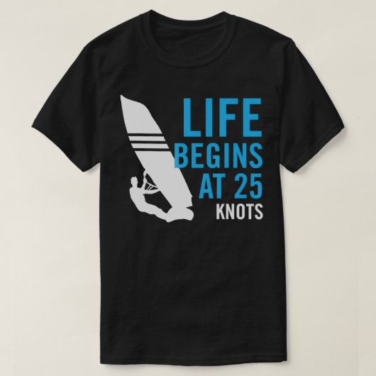 Windsurfing Windsurf Geschenk Leben beginnt bei 25 T-Shirt (Design vorne)