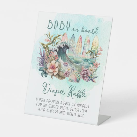 Windsurftaucher-Raffle Sockelschild (Vorderseite)