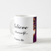 Windswept Amethyst Einhorn Kaffeetasse (Vorderseite Links)
