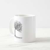 windswept Baum des Lebens Kaffeetasse (Vorderseite Links)