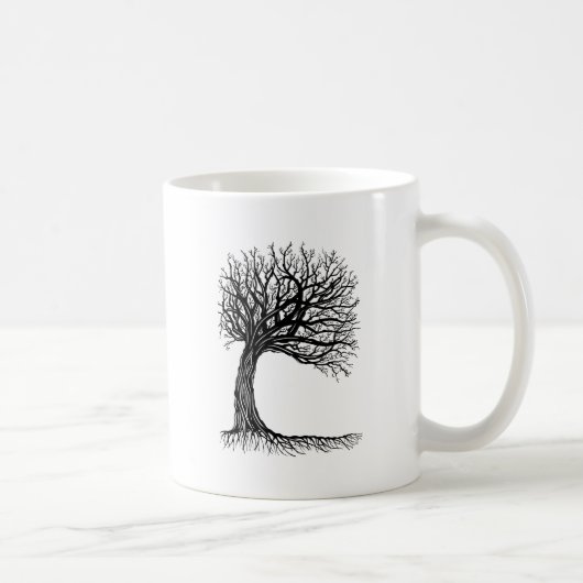 windswept Baum des Lebens Kaffeetasse (Rechts)