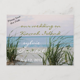Windswept Beach Wedcard Ankündigungspostkarte