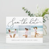 WindSwept | Beach Wedding Save the Date Foto (Stehend Vorderseite)