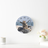 Windswept Katze Runde Wanduhr (Zuhause)