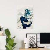 WindSwept Mermaid Poster (Heimbüro)