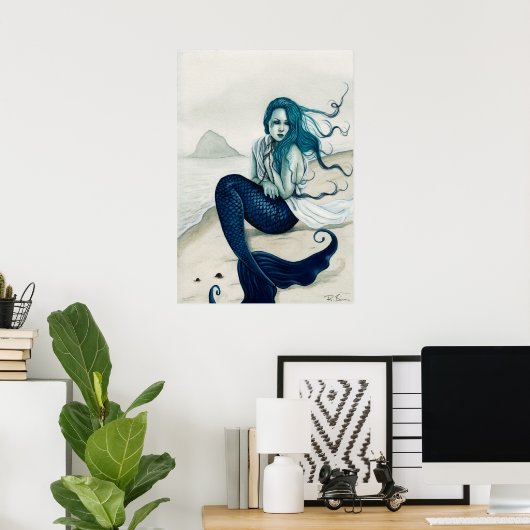 WindSwept Mermaid Poster (Heimbüro)