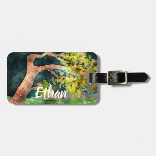 WindSwept Tree Gepäckanhänger (Vorderseite horizontal)