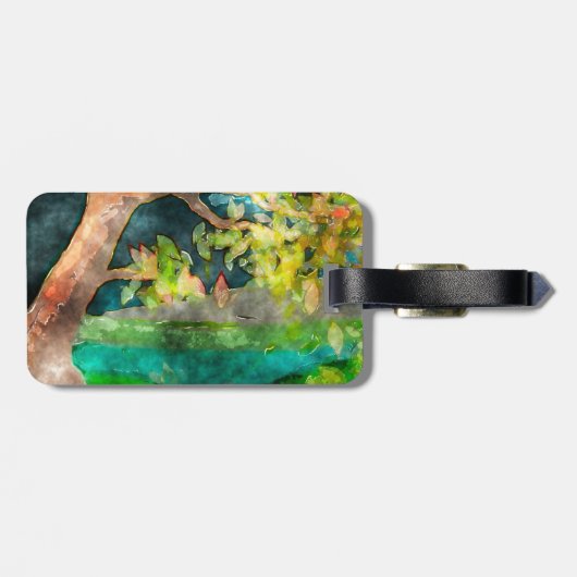 WindSwept Tree Gepäckanhänger (Rückseite horizontal)