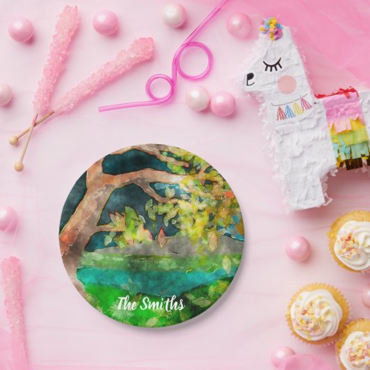 WindSwept Tree Pappteller (Party)