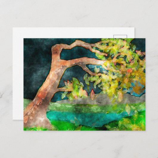 WindSwept Tree Postkarte (Vorne/Hinten)