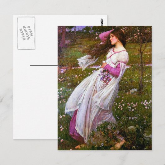 WindSwept von John William Waterhouse Postkarte (Vorne/Hinten)