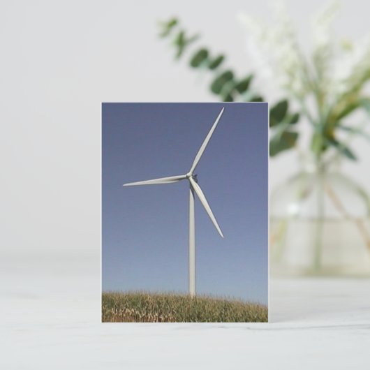 Windturbine Postkarte (Stehend Vorderseite)