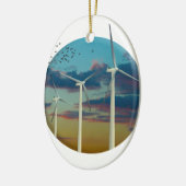 Windturbinen bemalt Sky Keramik Ornament (Links)