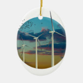 Windturbinen bemalt Sky Keramik Ornament (Vorne)