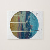 Windturbinen bemalt Sky Puzzle (Horizontal)