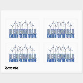 Windturbinen für Power Rechteckiger Aufkleber (Blatt)