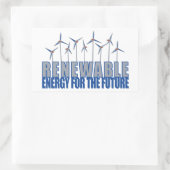 Windturbinen für Power Rechteckiger Aufkleber (Tasche)