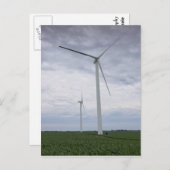 Windturbinen in Cornfield Postkarte (Vorne/Hinten)