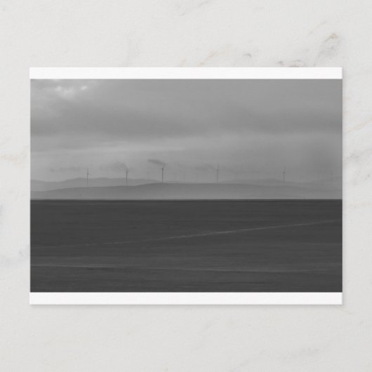 Windturbinen in Rauch Postkarte (Vorderseite)