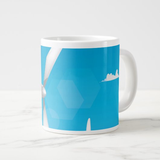 Windturbinen Jumbo-Tasse (Vorderseite Rechts)