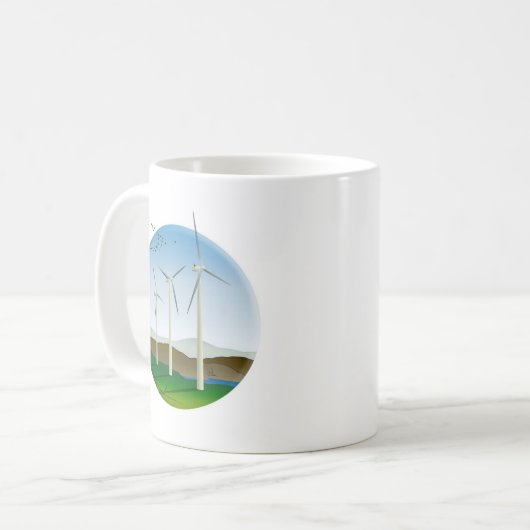 Windturbinen Kaffeetasse (Vorderseite Links)