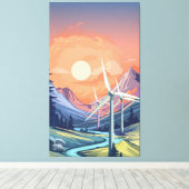 Windturbinen Leinwanddruck (Insitu (Holzboden))