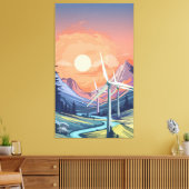 Windturbinen Leinwanddruck (Insitu (Wohnzimmer))