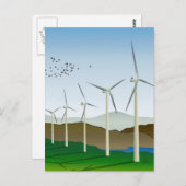 Windturbinen Postkarte (Vorne/Hinten)