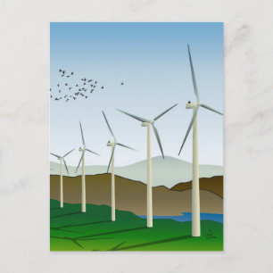 Windturbinen Postkarte