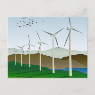 Windturbinen Postkarte