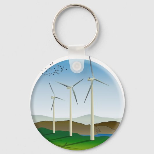 Windturbinen Schlüsselanhänger (Vorderseite)