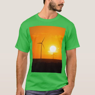 Windturbinen-Silhouetten T-Shirt