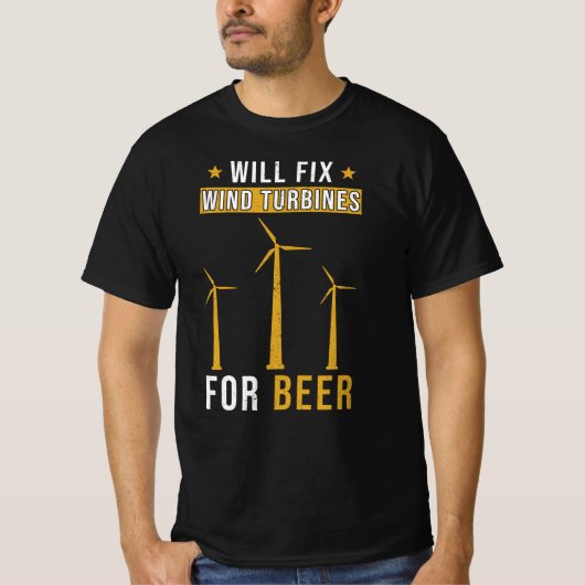 Windturbinen Sprichwort Funny T-Shirt (Vorderseite)