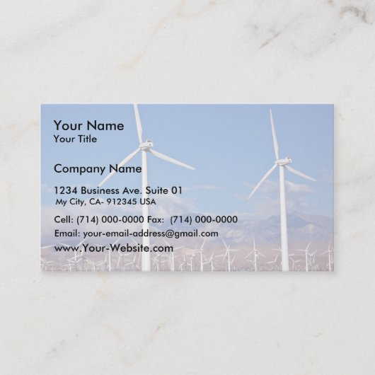 Windturbinen Visitenkarte (Vorderseite)
