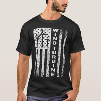 Windturbinenflagge Power Outfit Windmühle Oper T-Shirt
