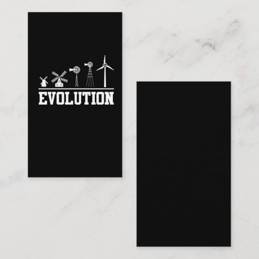 Windturbinengeschichte - Evolution für saubere Ene Visitenkarte (Vorne/Hinten)