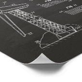 Windturbinenrotor 1990 Patentenkabine Poster (Ecke)