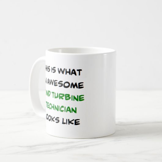 Windturbinentechniker, phantastisch kaffeetasse (Vorderseite Links)