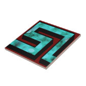 Windung ~ blauer Schein auf Kastanienbraun mit Fliese (Seite)