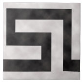 Windung ~ Schwarzweiss Fliese (Vorderseite)