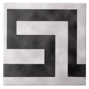 Windung ~ Schwarzweiss Fliese