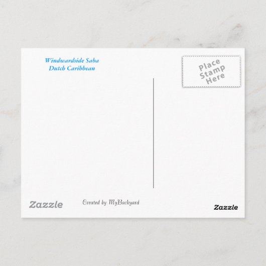 Windwardside Saba Postkarte (Rückseite)