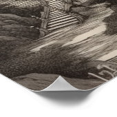 Windweg antike chinesische Tempelberge Poster (Ecke)