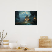 Windweg zum heiligen Tor im Bergpass Poster (Küche)